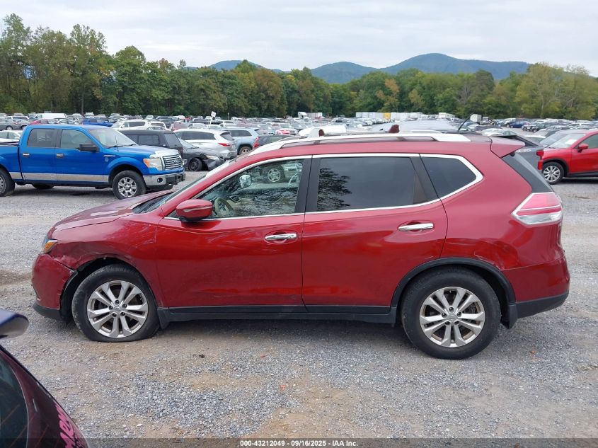 2015 Nissan Rogue Sv VIN: KNMAT2MV7FP554987 Lot: 43212049
