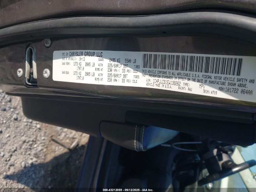 2014 Jeep Cherokee Latitude VIN: 1C4PJLCS1EW139262 Lot: 43212059