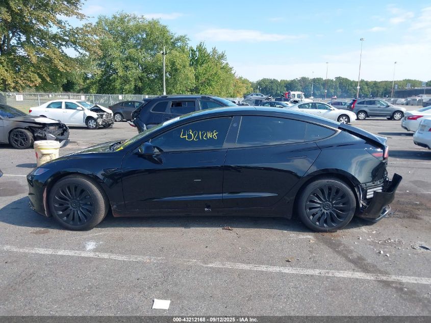 2025 Tesla Model 3 Long Range All-Wheel Drive VIN: 5YJ3E1EB5SF926431 Lot: 43212168