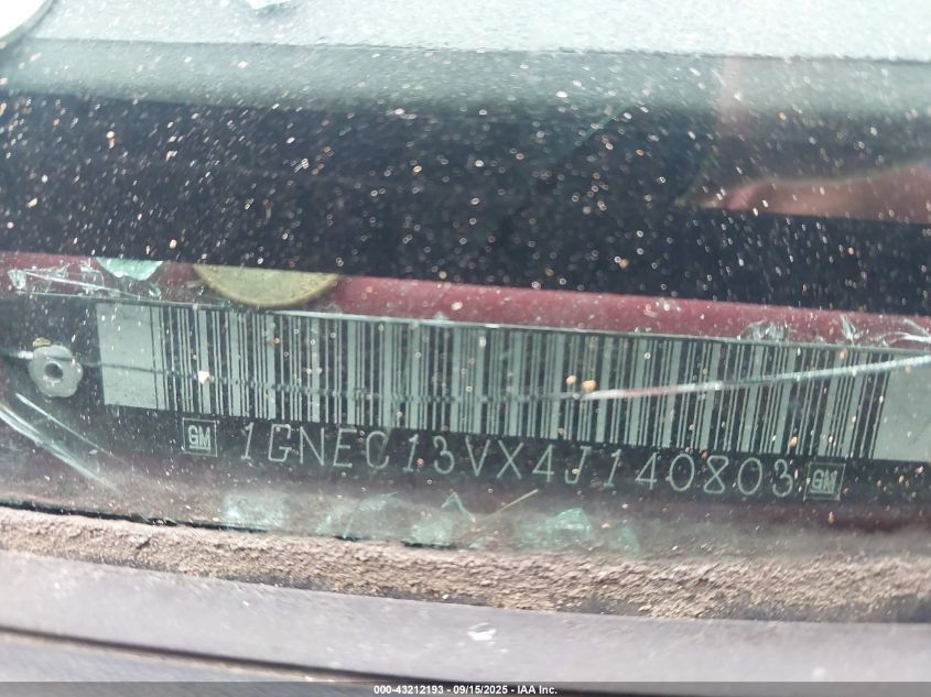 2004 Chevrolet Tahoe Ls VIN: 1GNEC13VX4J140803 Lot: 43212193