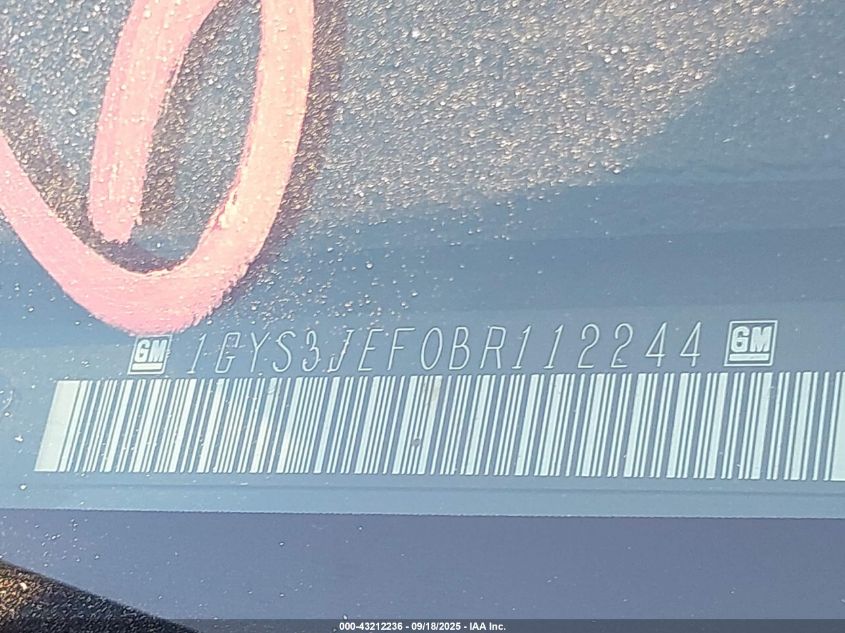 2011 Cadillac Escalade Esv Premium VIN: 1GYS3JEF0BR112244 Lot: 43212236