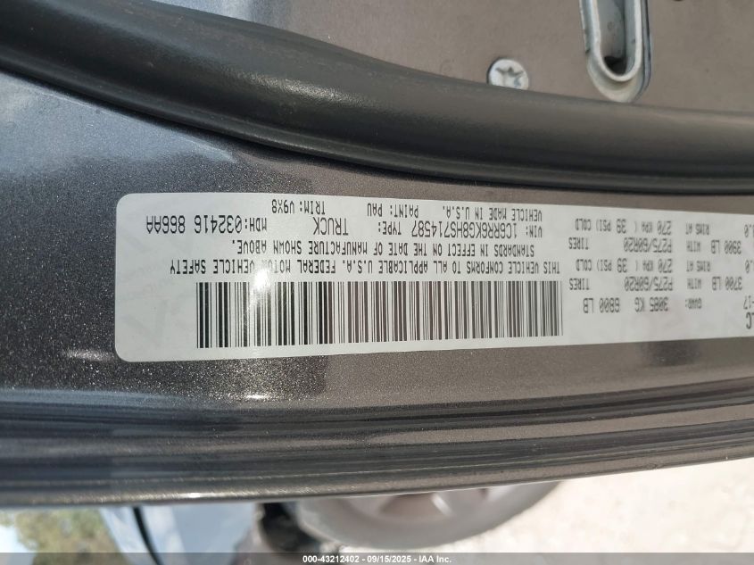 2017 Ram 1500 Express 4X2 5'7 Box VIN: 1C6RR6KG8HS714587 Lot: 43212402