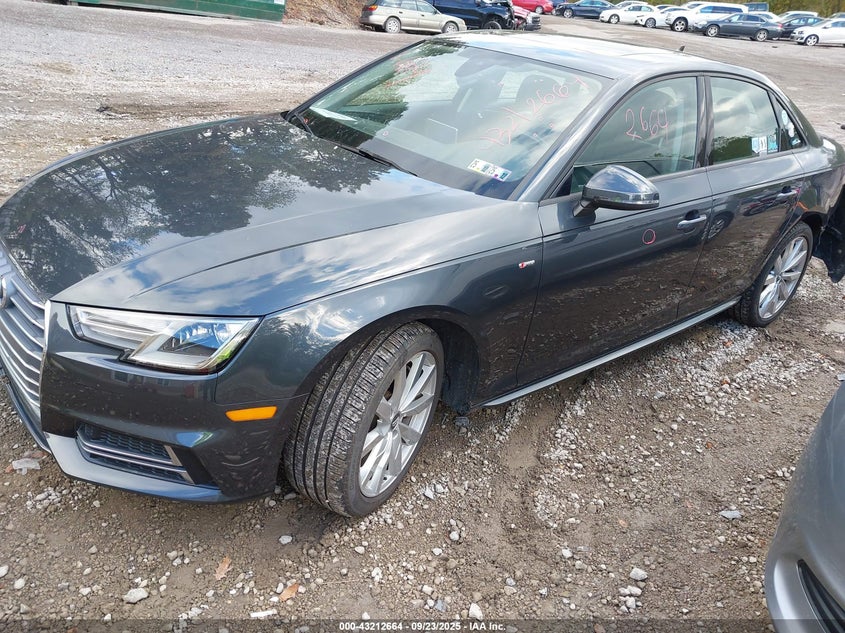 2018 Audi A4 2.0 2.0t Premium 2.0t Tech Premium Black Lot 111043212664 Vin WAUNNAF43JA223973