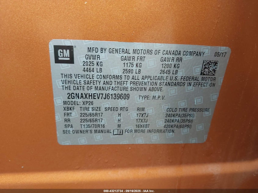 2018 CHEVROLET EQUINOX LS - 2GNAXHEV7J6139609