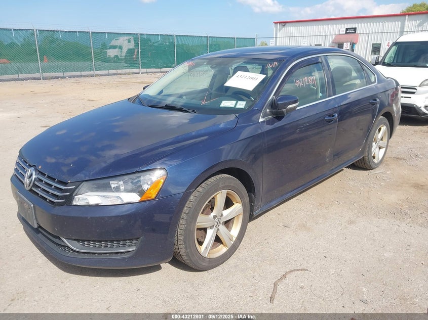 2013 VOLKSWAGEN PASSAT 2.0L TDI SE 1VWBN7A31DC067929