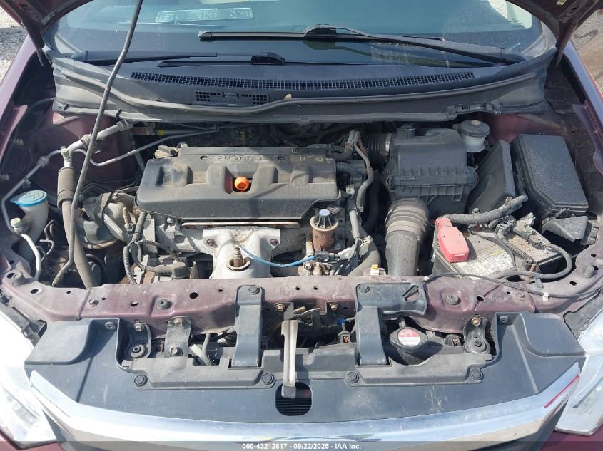 2012 Honda Civic Lx VIN: 19XFB2F53CE051104 Lot: 43212817