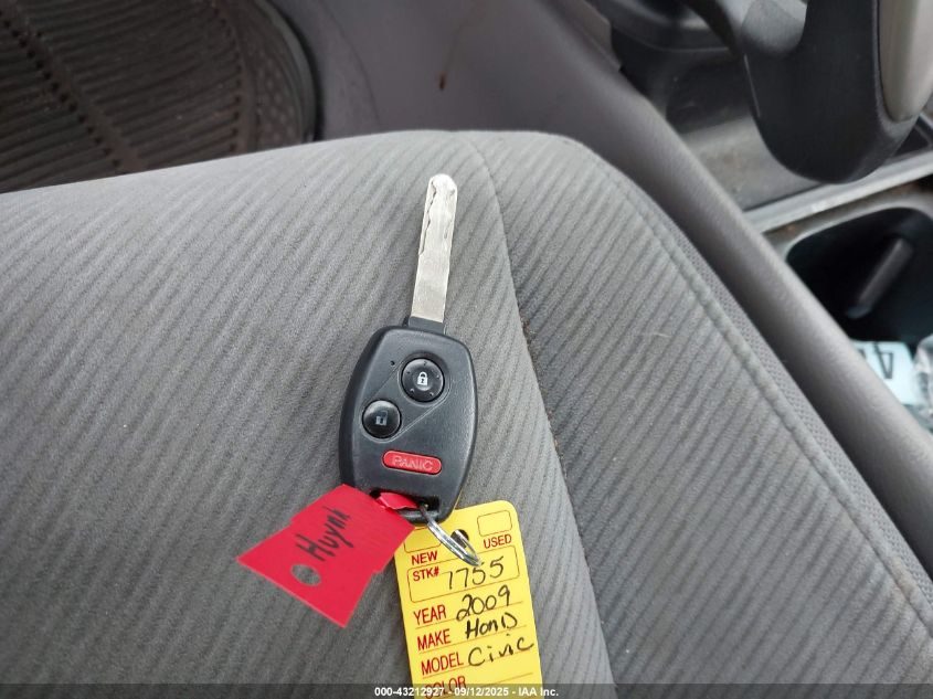 2009 Honda Civic Lx VIN: 19XFA16559E002900 Lot: 43212927