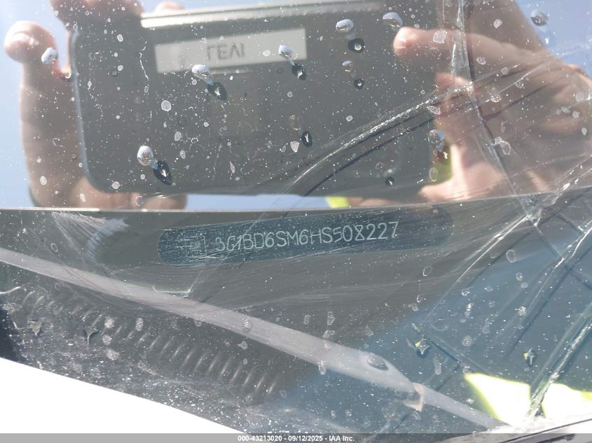 2017 Chevrolet Cruze Lt Manual VIN: 3G1BD6SM6HS508227 Lot: 43213020