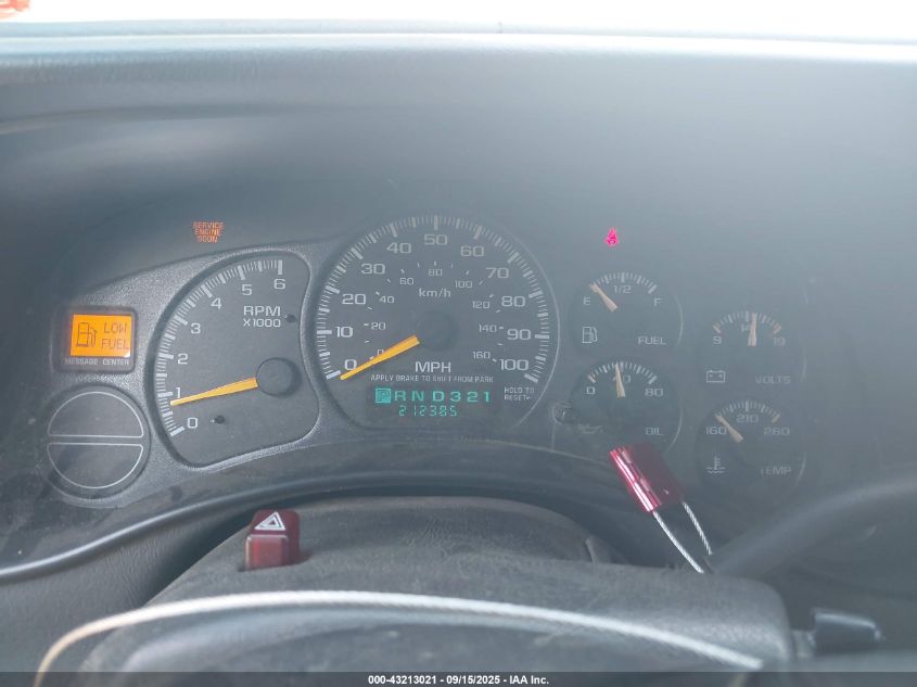 2000 Chevrolet Silverado 1500 Ls VIN: 1GCEC19T2YZ291771 Lot: 43213021