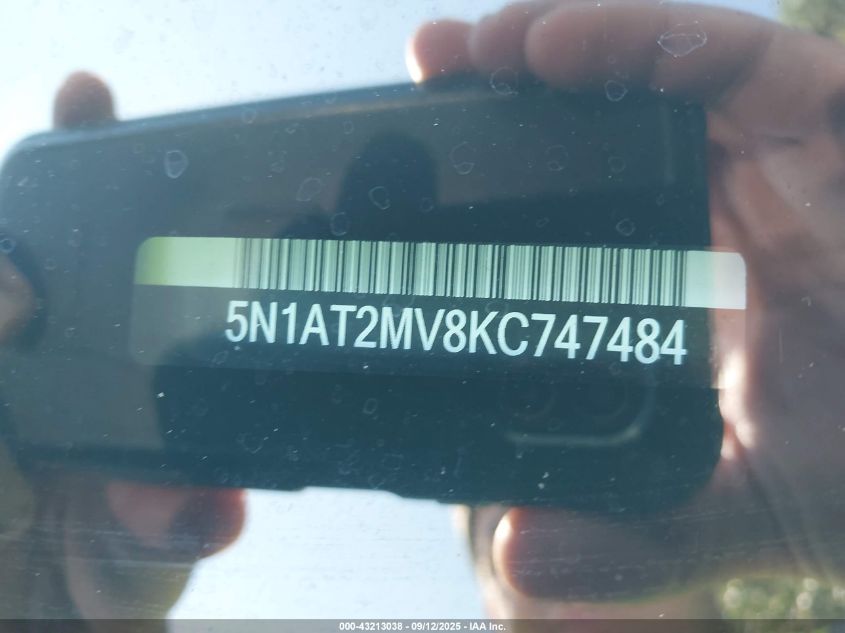 2019 Nissan Rogue S VIN: 5N1AT2MV8KC747484 Lot: 43213038