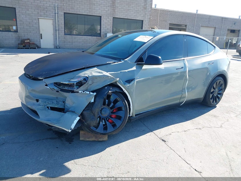 2022 Tesla Model Y Performance Dual Motor All-Wheel Drive grey suv electric 7SAYGDEF3NF405560 photo #3