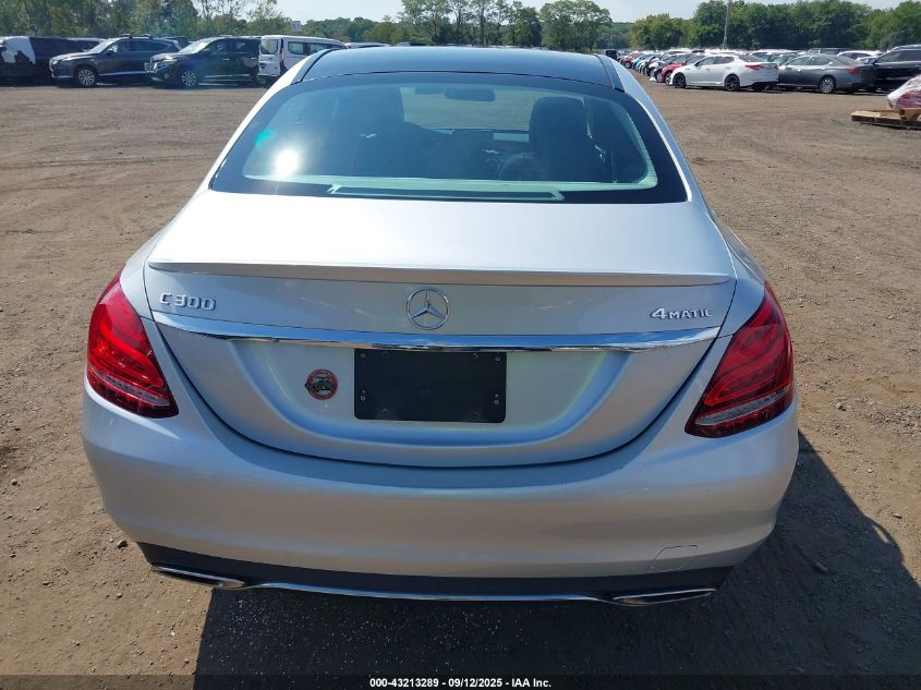 2017 Mercedes-Benz C 300 4Matic VIN: WDDWF4KB0HR216975 Lot: 43213289