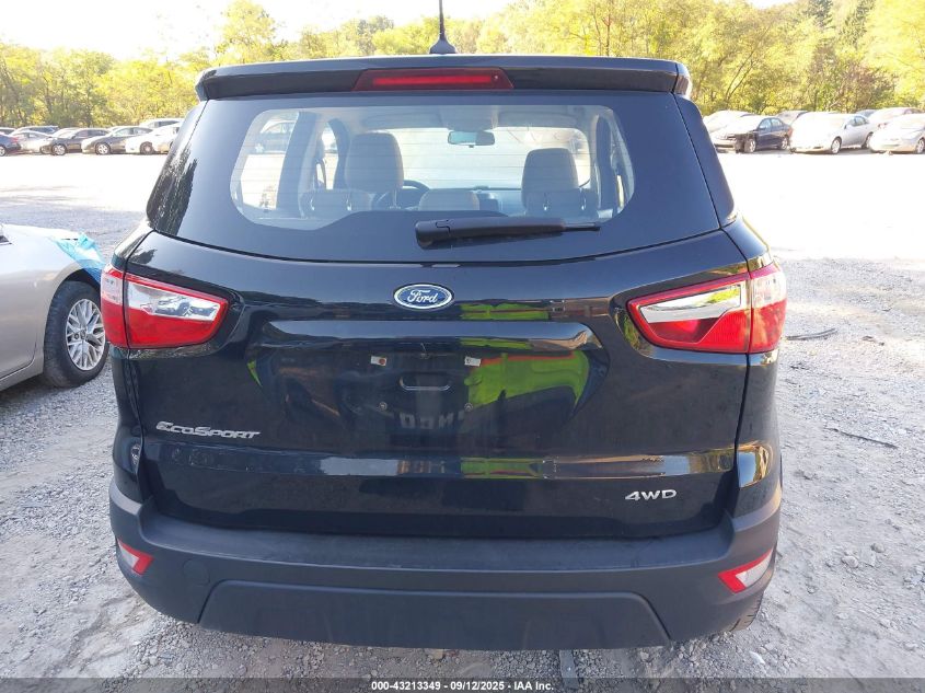 2022 Ford Ecosport S VIN: MAJ6S3FLXNC461158 Lot: 43435557