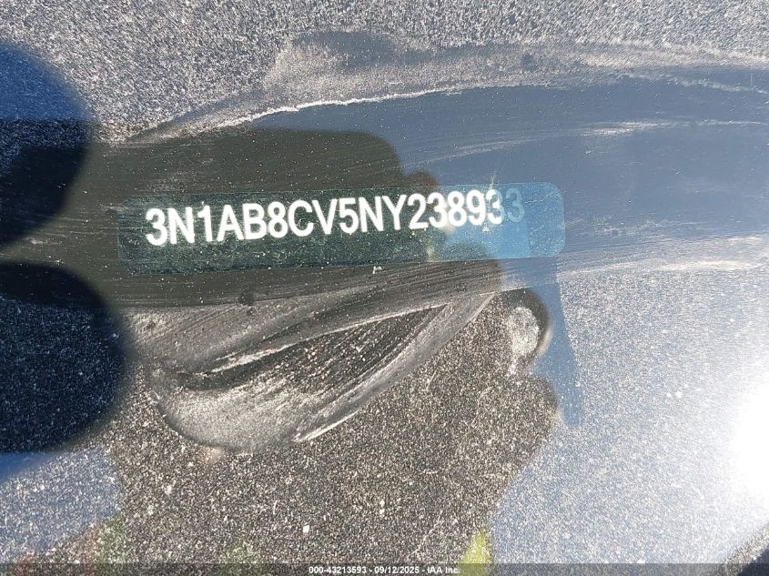 2022 Nissan Sentra Sv Xtronic Cvt VIN: 3N1AB8CV5NY238933 Lot: 43213593