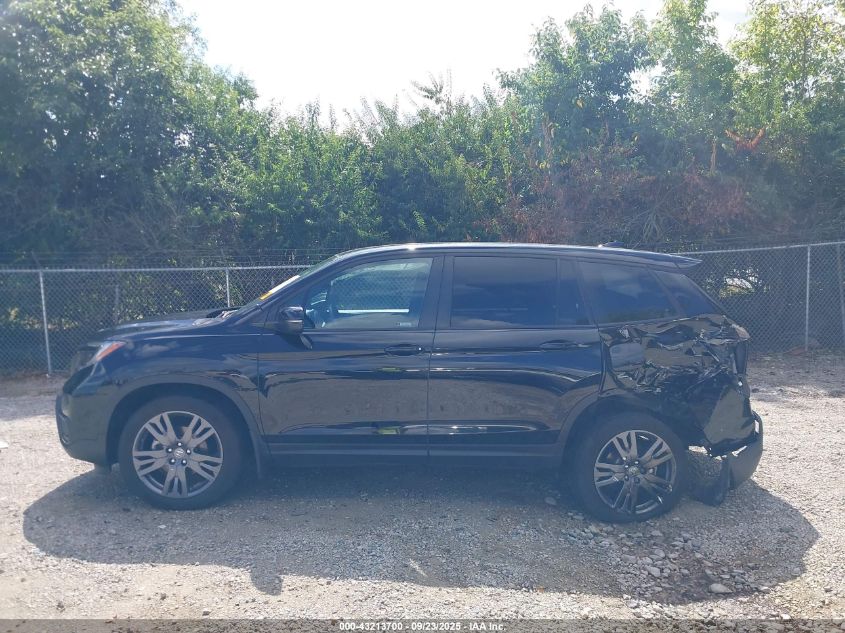 2021 Honda Passport Awd Ex-L VIN: 5FNYF8H54MB006231 Lot: 43213700