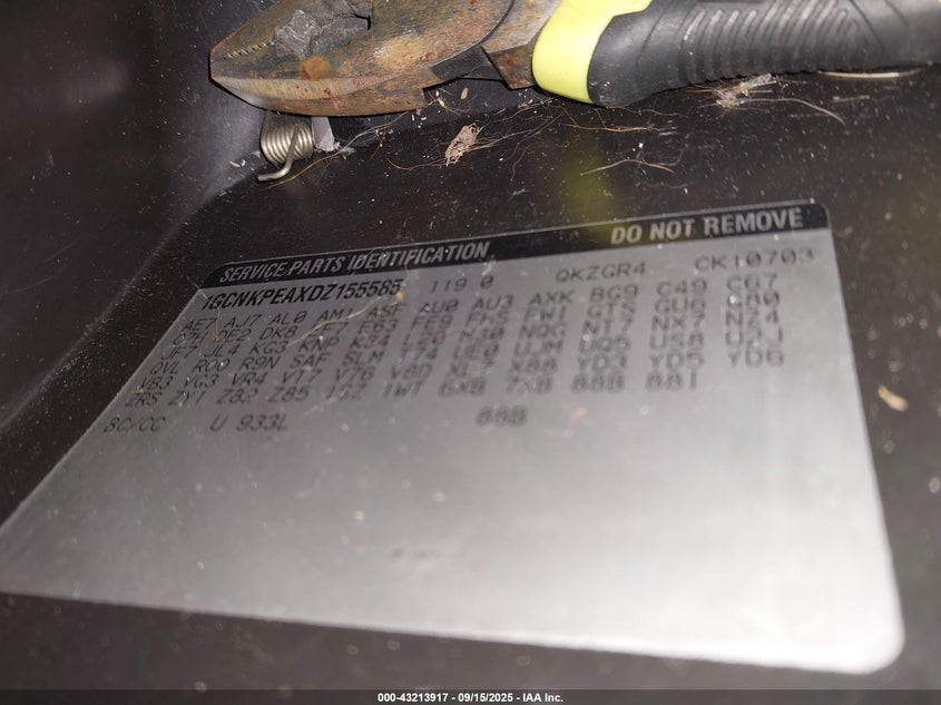 2013 CHEVROLET SILVERADO 1500 WORK TRUCK - 1GCNKPEAXDZ155585