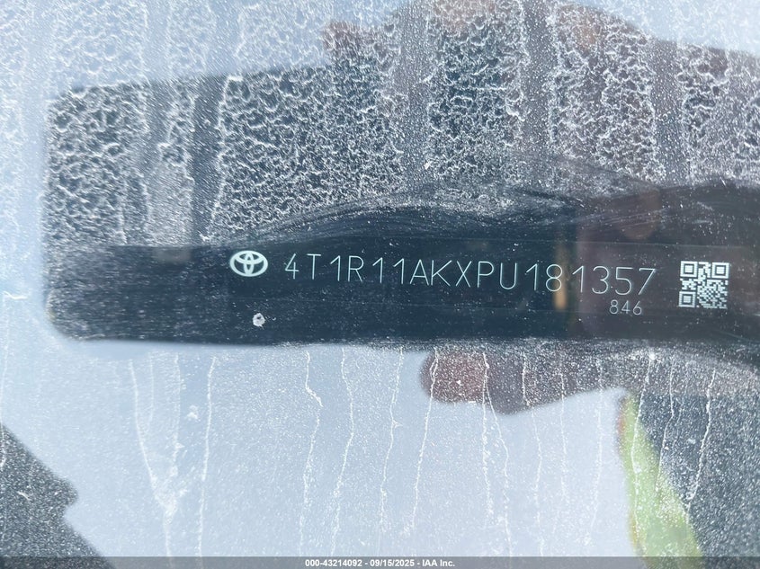 2023 TOYOTA CAMRY LE 4T1R11AKXPU181357