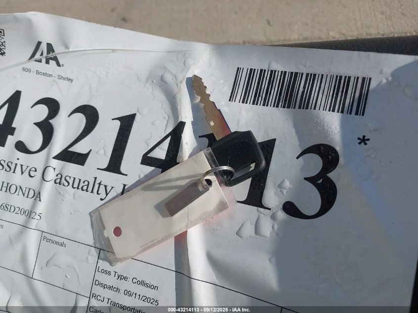 2025 Honda Xr150L E VIN: 3H1KD1316SD200125 Lot: 43214113