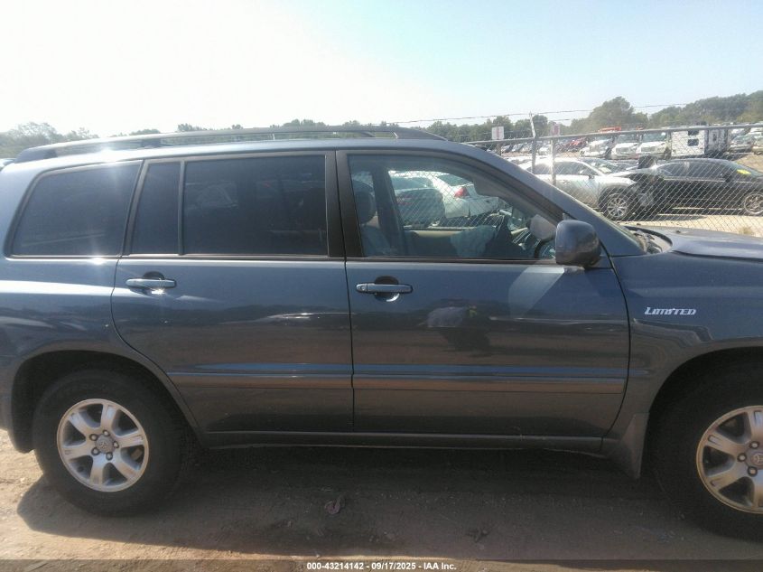 2003 Toyota Highlander Limited V6 VIN: JTEGF21A430092052 Lot: 43214142