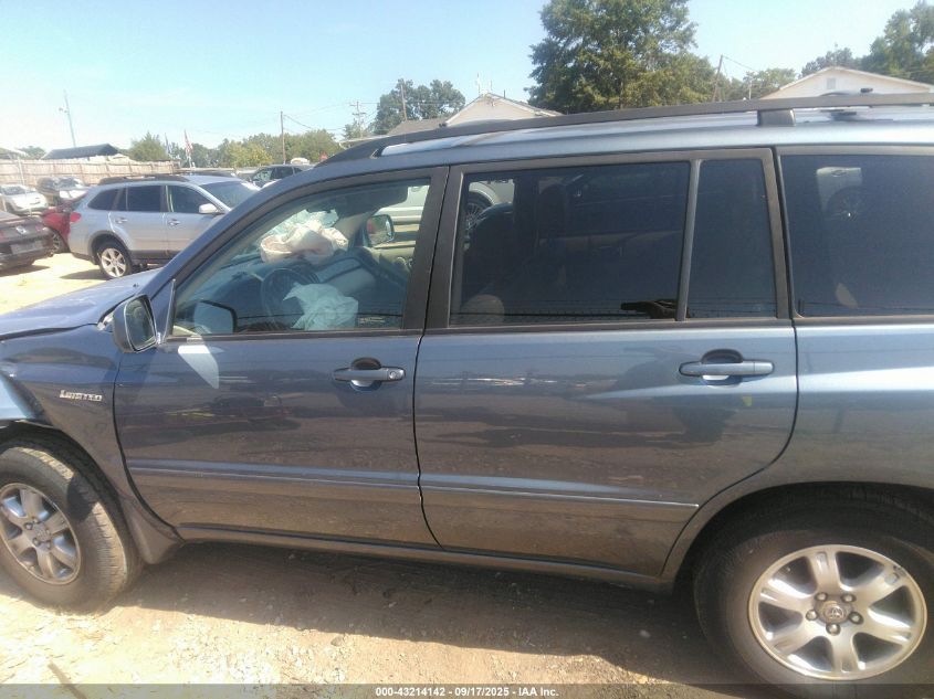 2003 Toyota Highlander Limited V6 VIN: JTEGF21A430092052 Lot: 43214142