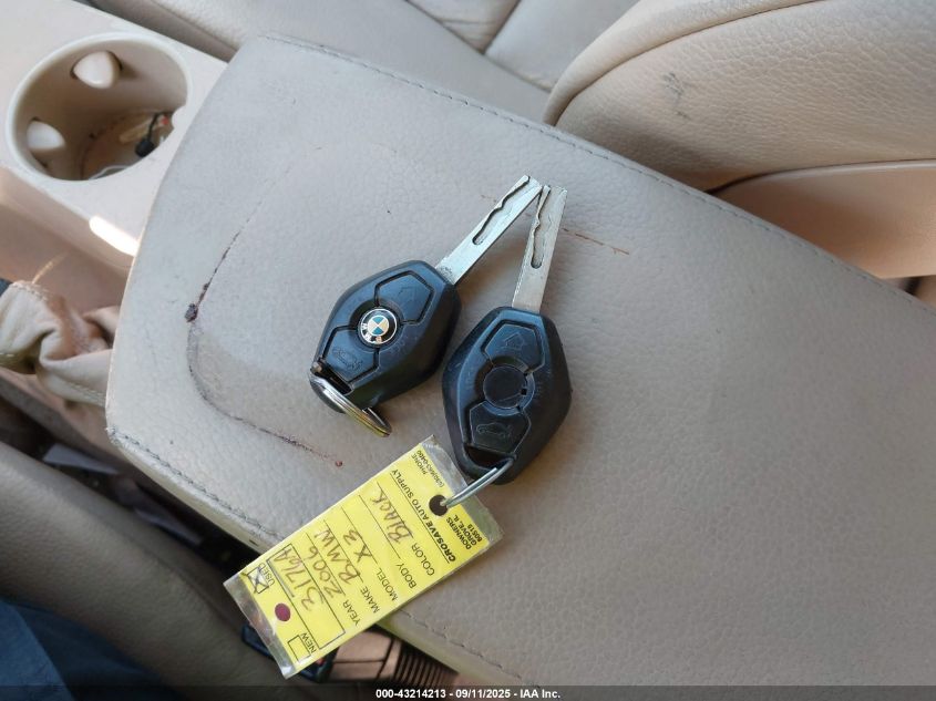 2006 BMW X3 3.0I VIN: WBXPA93416WD25475 Lot: 43214213