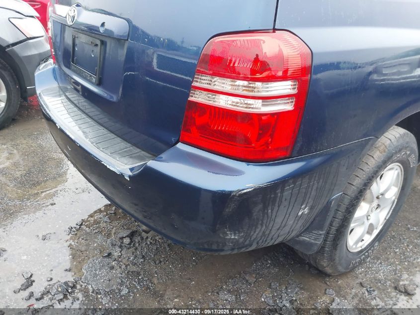 2001 Toyota Highlander V6 VIN: JTEHF21A510012369 Lot: 43214430