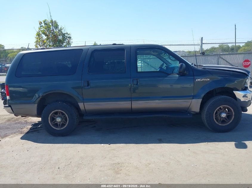 2001 Ford Excursion Xlt VIN: 1FMNU41L61ED04704 Lot: 43214431