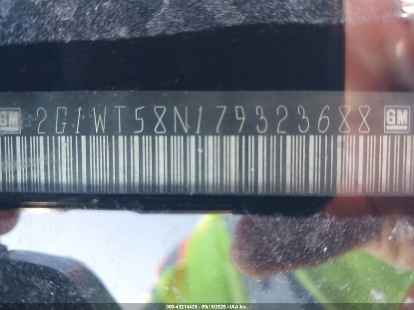 2007 Chevrolet Impala Lt VIN: 2G1WT58N179323688 Lot: 43214439