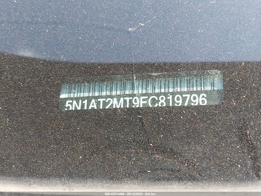 2015 Nissan Rogue Sl VIN: 5N1AT2MT9FC819796 Lot: 43214486