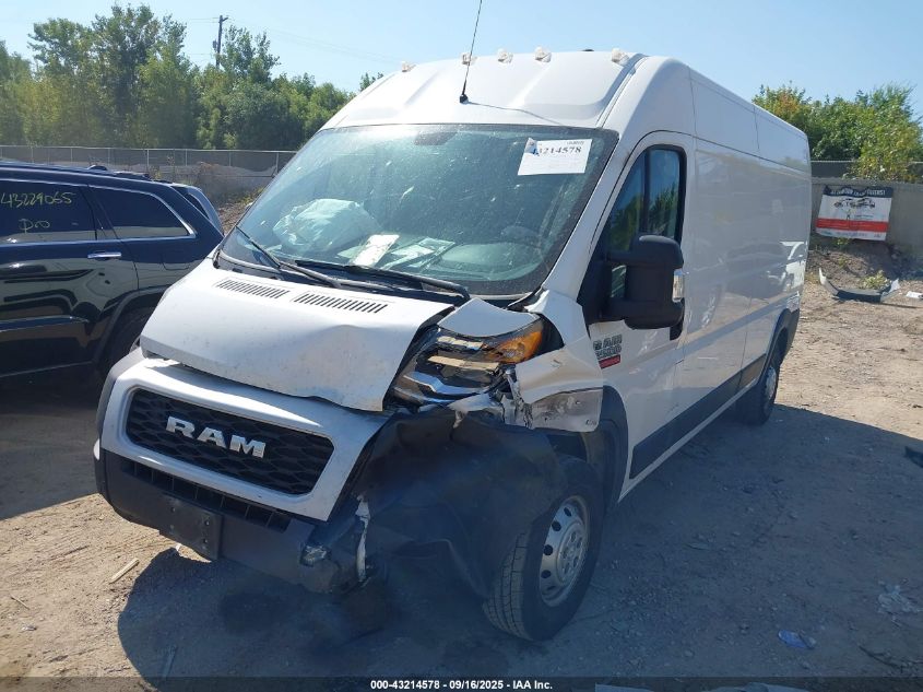 2019 Ram Promaster 2500 High Roof 159 Wb VIN: 3C6TRVDG5KE543367 Lot: 43214578