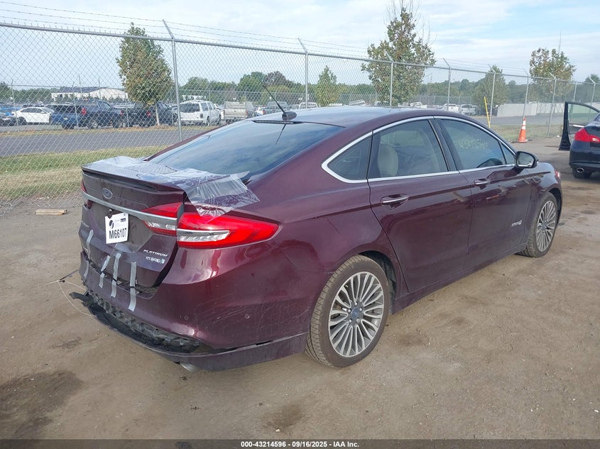 Vin: 3fa6p0ru9jr159795, lot: 43709089, ford fusion titanium/platinum hev 20184