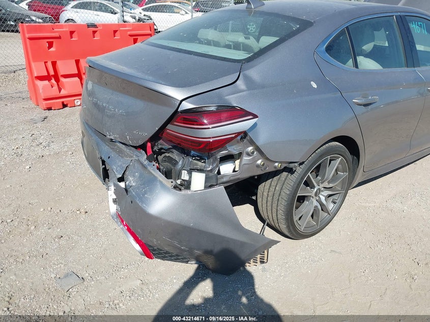 2022 Genesis G70 2.0T Awd VIN: KMTG34TA0NU098594 Lot: 43214671