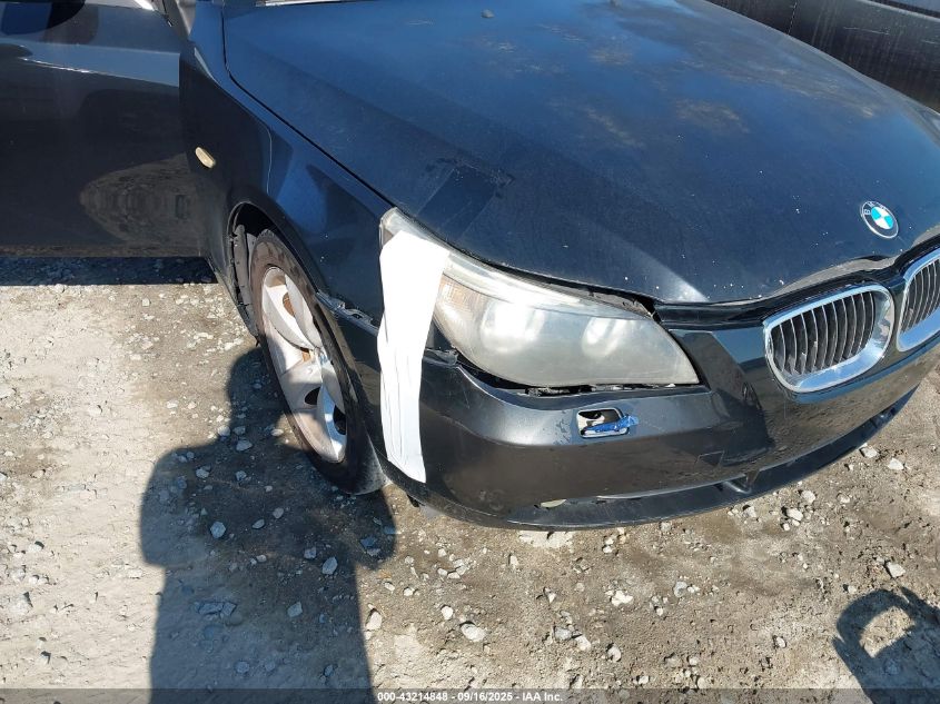 2007 BMW 525I VIN: WBANE53597CW66257 Lot: 43214848