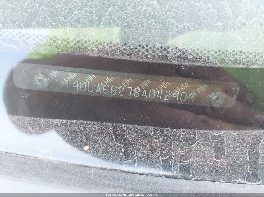 2008 Acura Tl 3.2 VIN: 19UUA66278A042909 Lot: 43215078