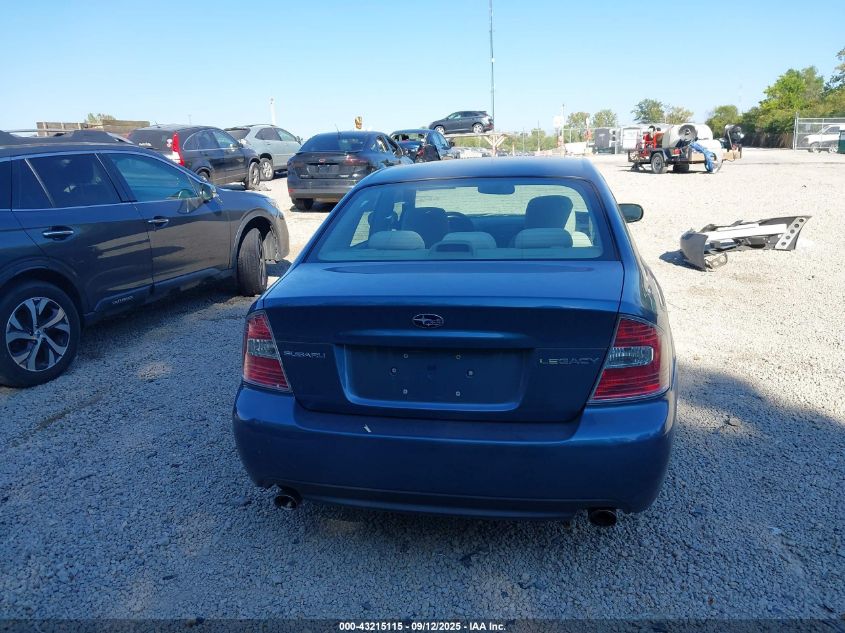 2006 Subaru Legacy 2.5I/2.5I Limited VIN: 4S3BL626867208292 Lot: 43215115