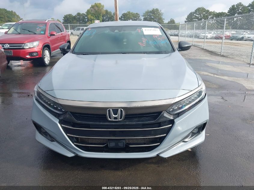 2022 Honda Accord Sport VIN: 1HGCV1F35NA030765 Lot: 43215203