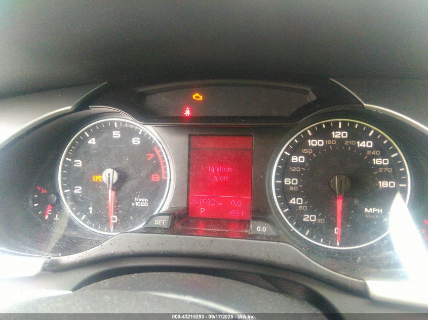 2010 Audi A4 2.0T Premium VIN: WAUAFAFL3AN052573 Lot: 43215293