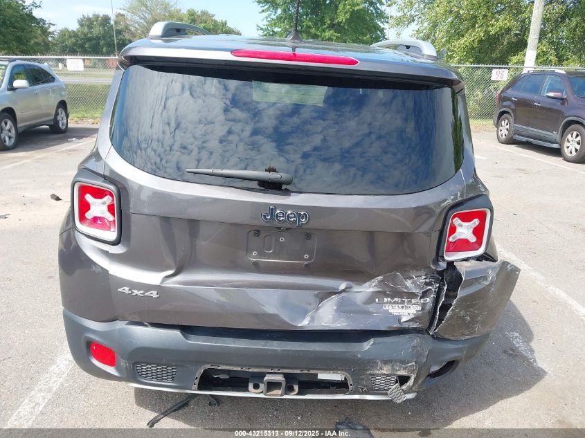 2017 Jeep Renegade Limited 4X4 VIN: ZACCJBDB4HPF23948 Lot: 43215313