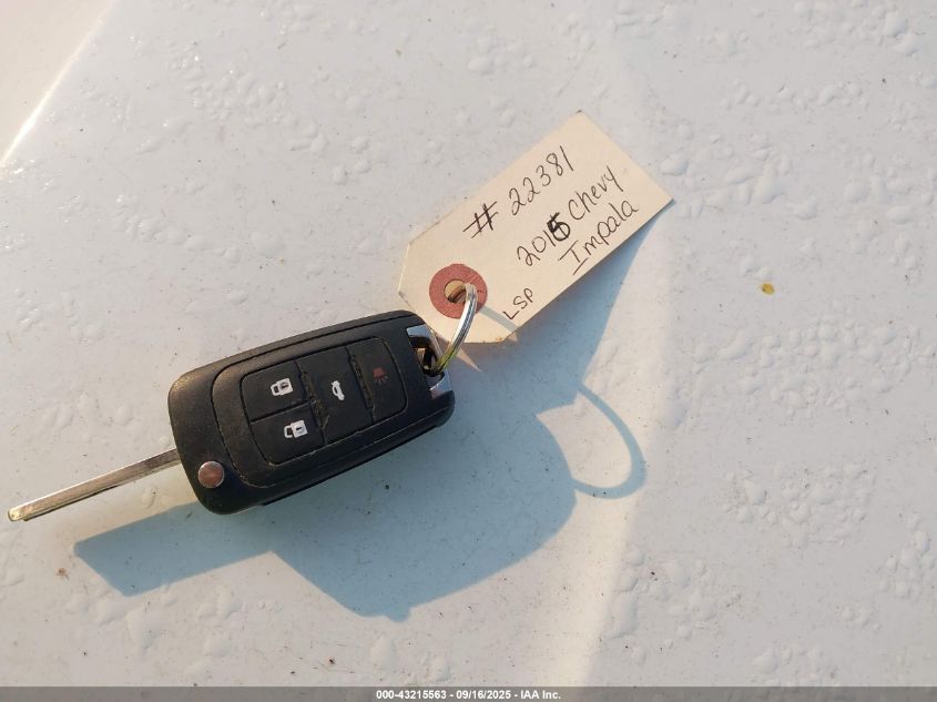 2015 Chevrolet Impala 2Lt VIN: 2G1125S34F9131720 Lot: 43215563