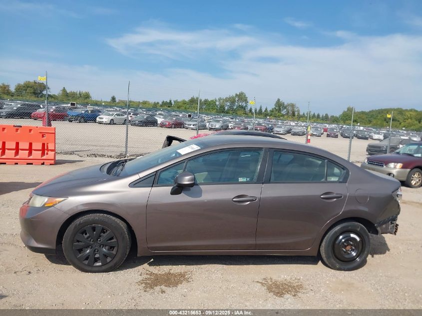 2012 Honda Civic Lx VIN: 2HGFB2F51CH516520 Lot: 43215653