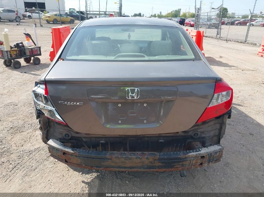 2012 Honda Civic Lx VIN: 2HGFB2F51CH516520 Lot: 43215653