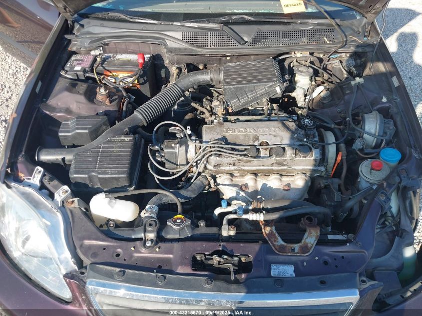 2000 Honda Civic Lx VIN: 1HGEJ6673YL065219 Lot: 43215670