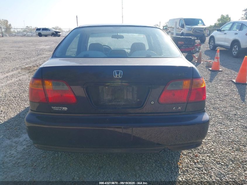 2000 Honda Civic Lx VIN: 1HGEJ6673YL065219 Lot: 43215670