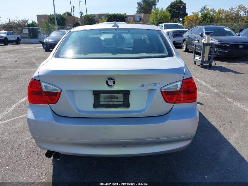 2006 BMW 325I VIN: WBAVB135X6KX37228 Lot: 43215691