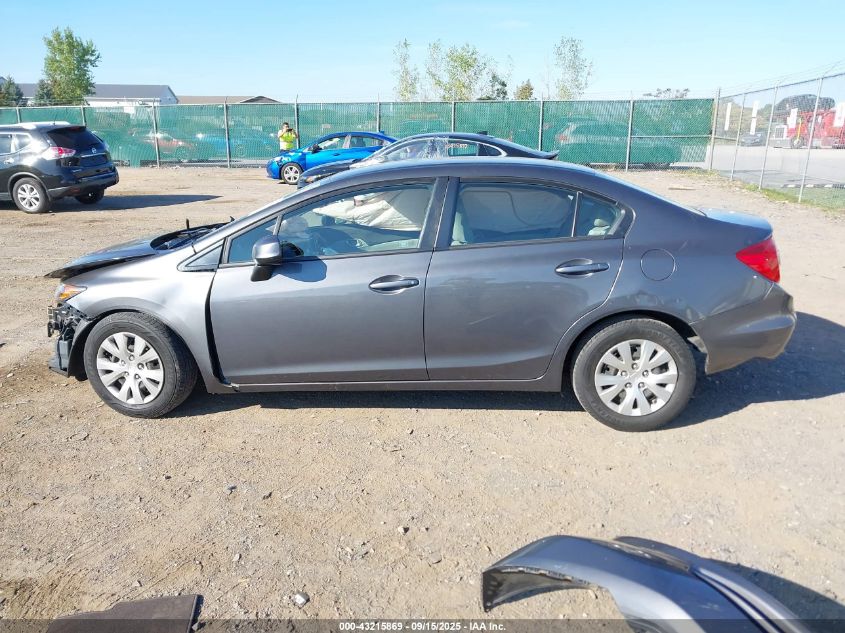 2012 Honda Civic Lx VIN: 2HGFB2F57CH557377 Lot: 43215869