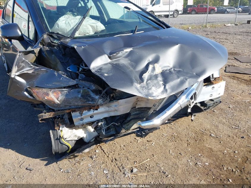 2012 Honda Civic Lx VIN: 2HGFB2F57CH557377 Lot: 43215869