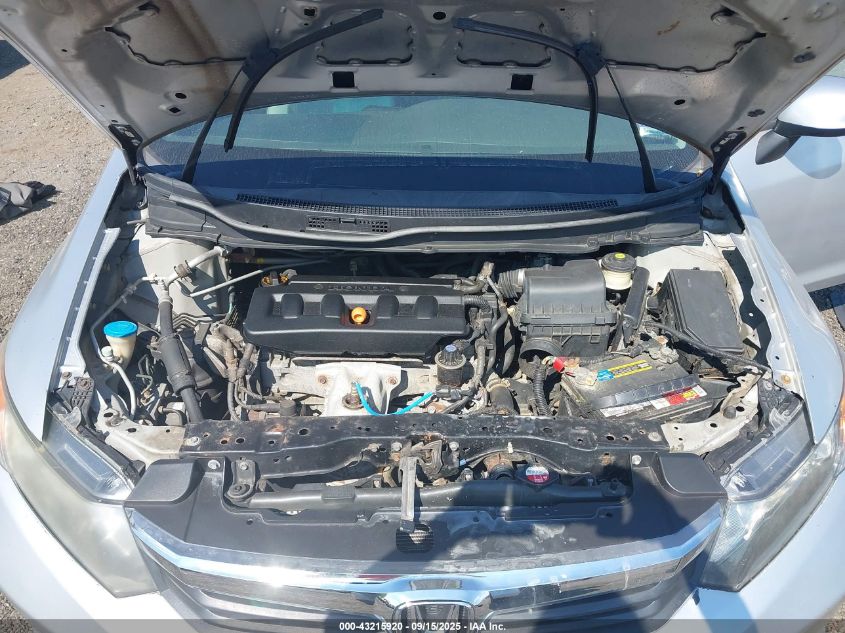 2012 Honda Civic Lx VIN: 2HGFB2F52CH599018 Lot: 43215920