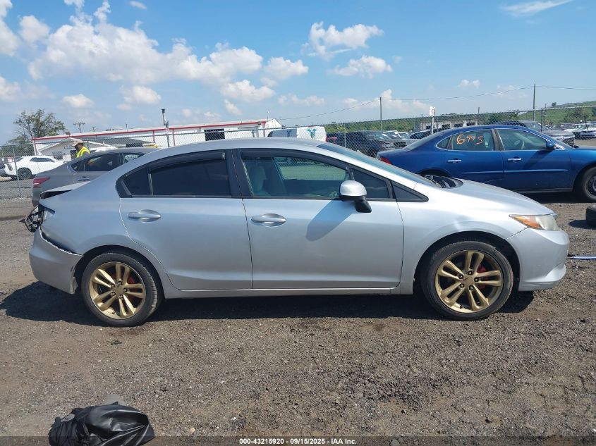 2012 Honda Civic Lx VIN: 2HGFB2F52CH599018 Lot: 43215920