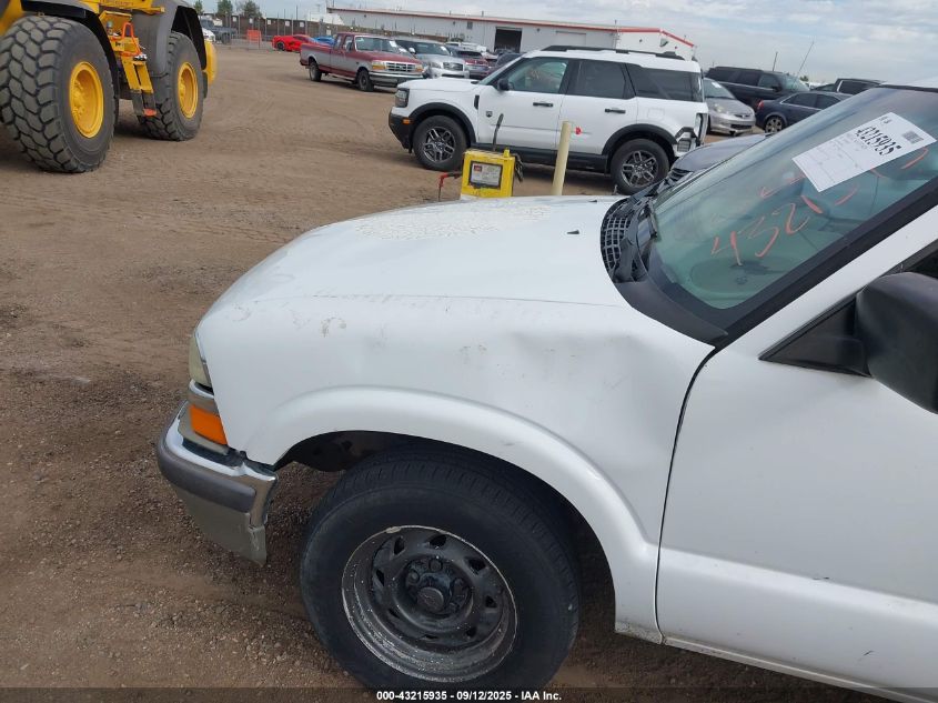 2003 Chevrolet S-10 VIN: 1GCCS14H538101392 Lot: 43215935