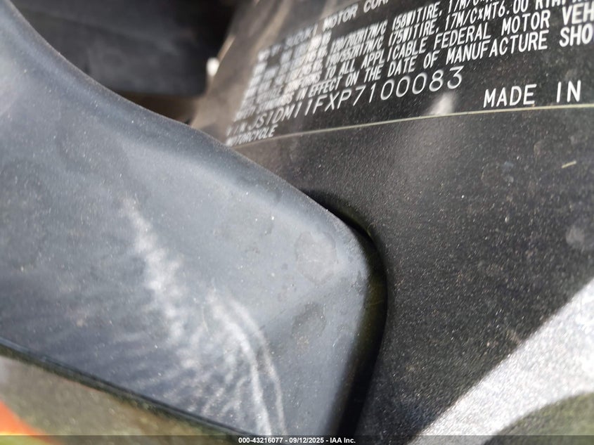 2023 Suzuki Gsx-R1000 VIN: JS1DM11FXP7100083 Lot: 43216077